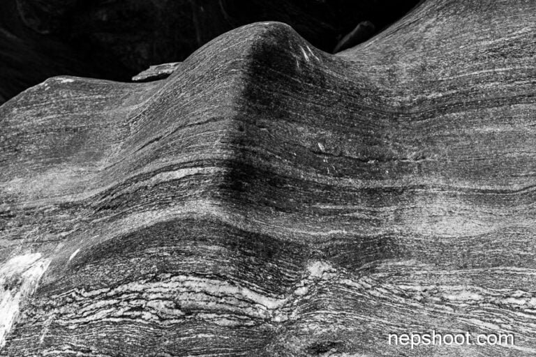 Black and white lines in stone