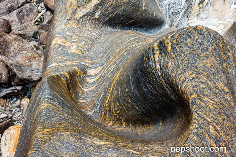 Line created by water flow