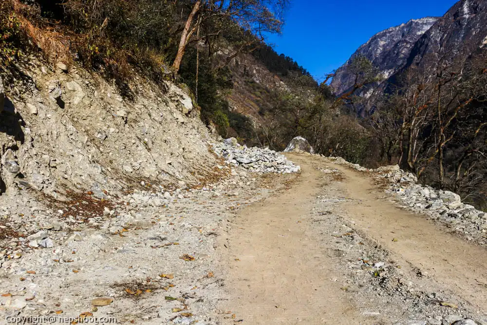 Recently constructed road.