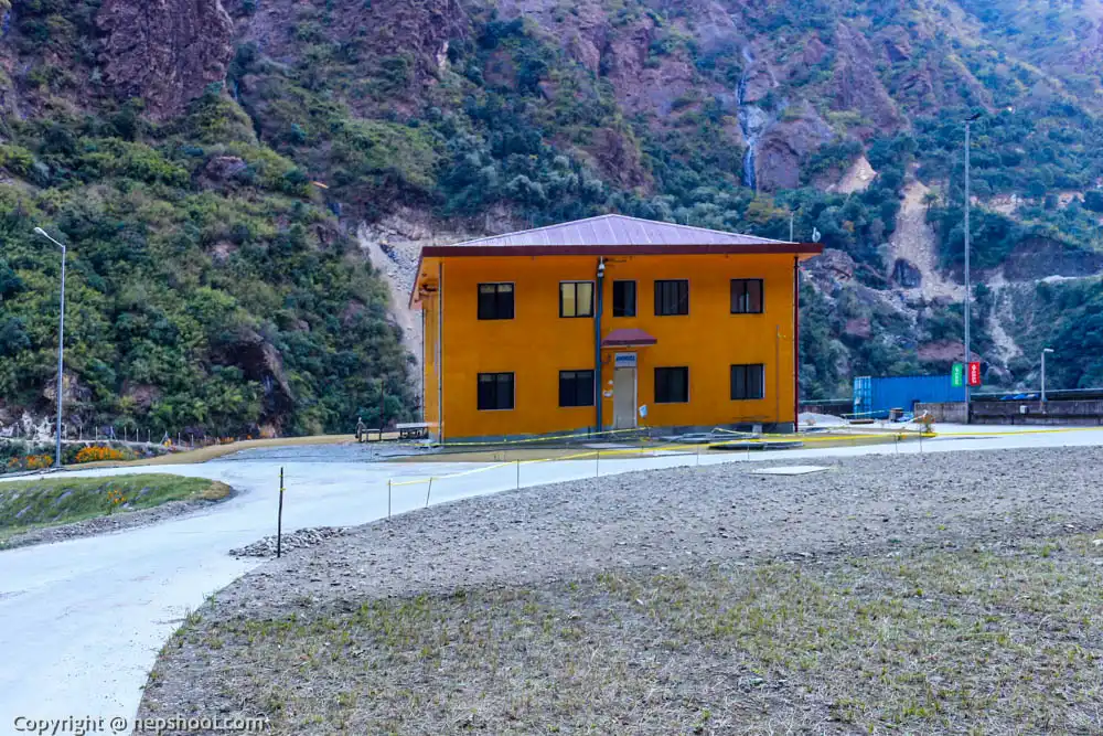 Control house of dam of uppertamakoshi hydropower