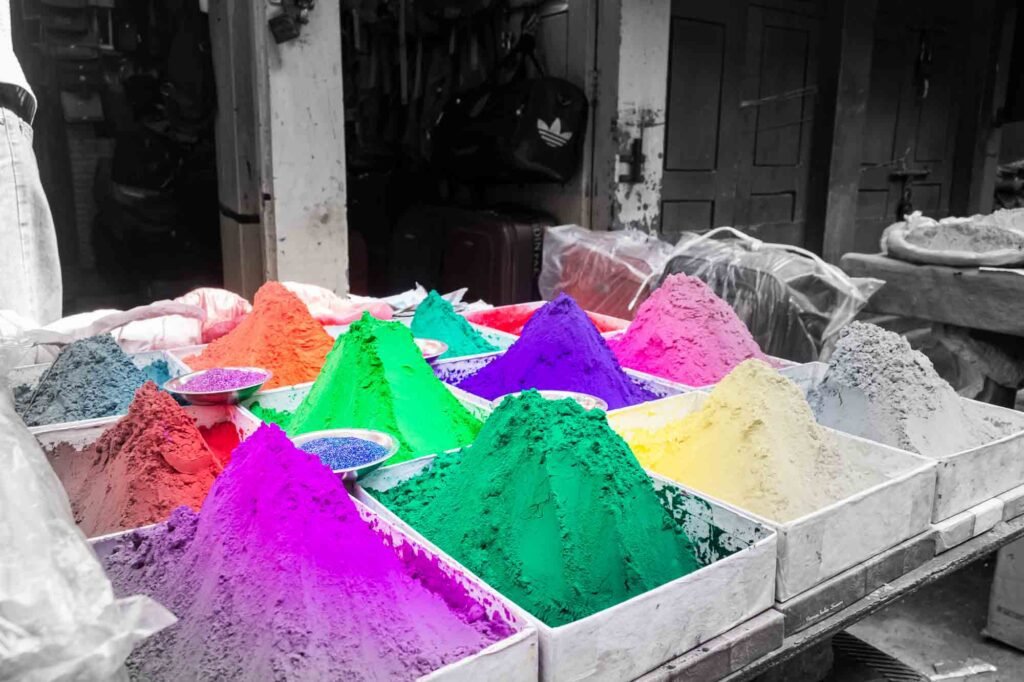 Colors preparing for sale.