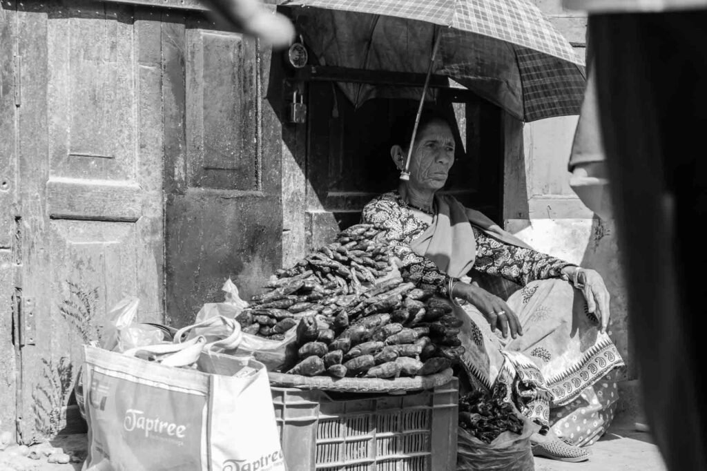 Street roasted fish shop.