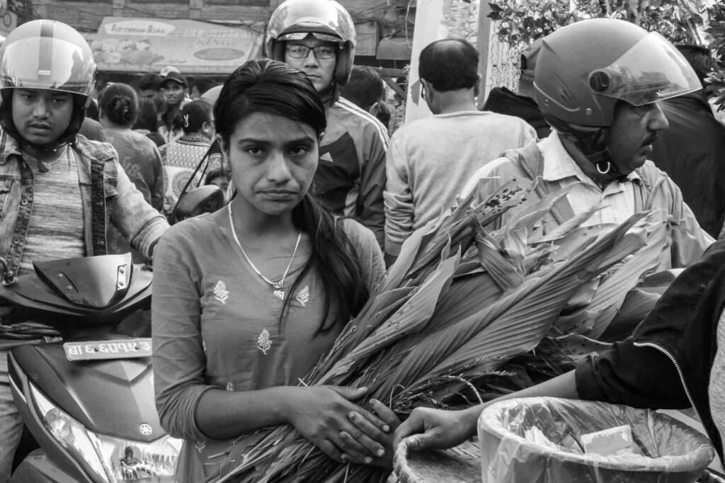 Turmeric leaf selling in the street.