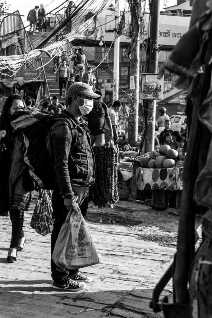 Selling malas in the street.