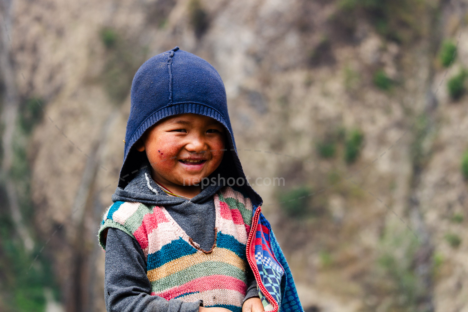 Boy in a Blue Beanie