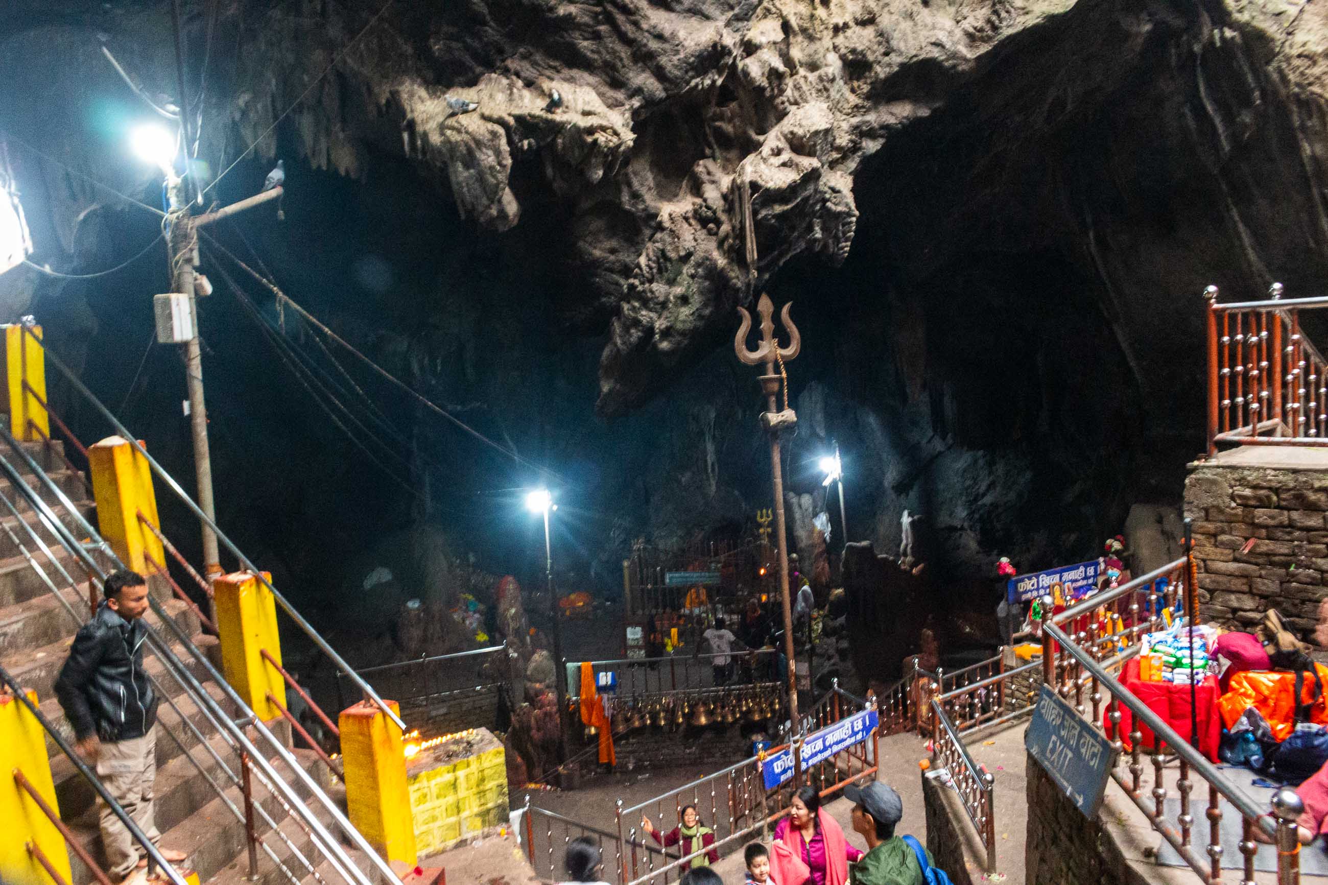 The Sacred Shrines and Shiva Trishul Inside Halesi Maratika Cave.