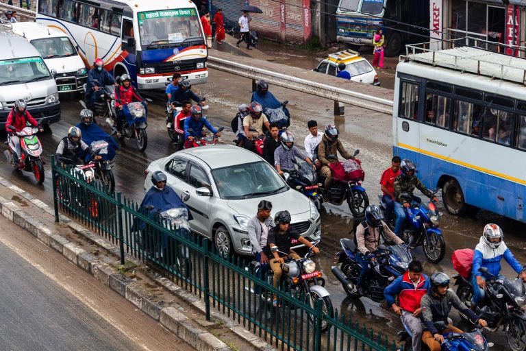 Rainy Street Traffic