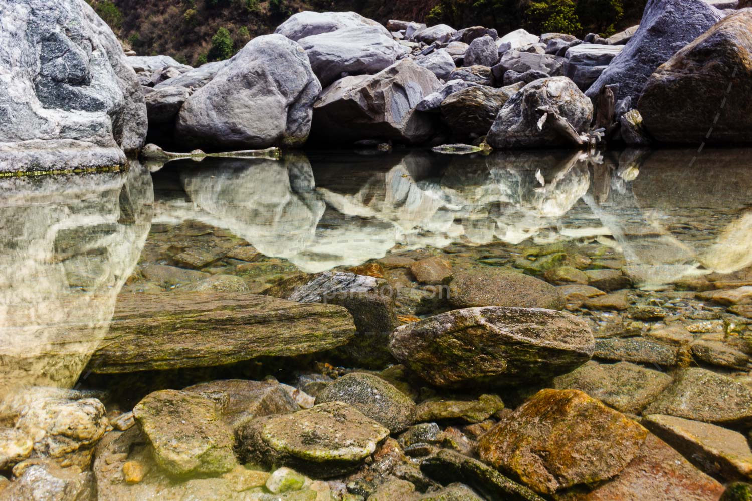 Reflections Among the Rocks